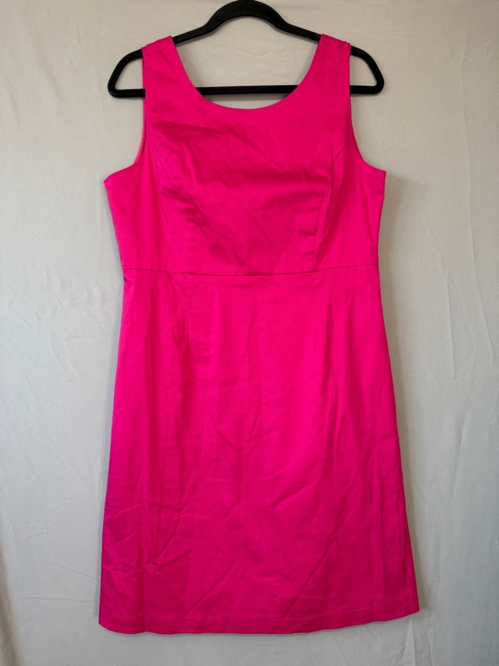 Pure Alfred Sung Midi Sheath Dress 12 Hot Pink Event Occasion Pockets Lined